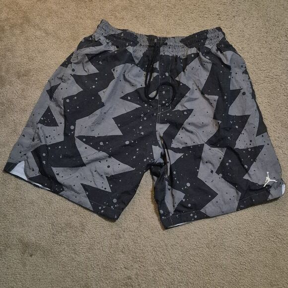 Jordan Other - Jordan Jumpman Poolside Shorts Mens 2XL Grey Black Splatter Nylon